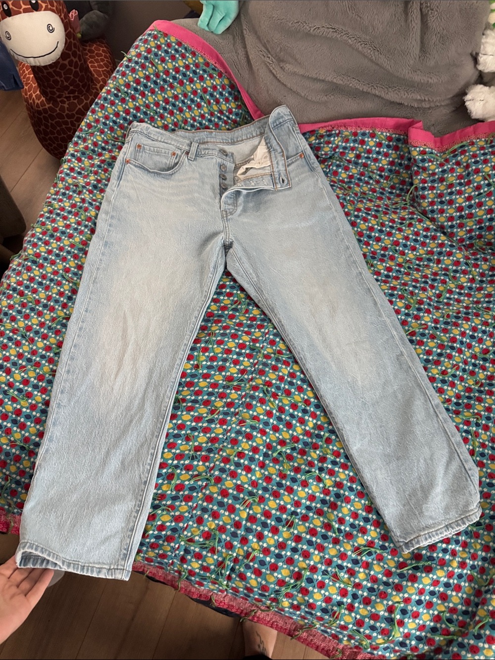 Levi's Premium 501 Light Blue Women's Straight-Leg Jeans size 14 NWOT
